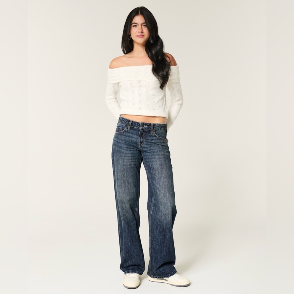Hollister Wide Leg Jeans - Classic Blue